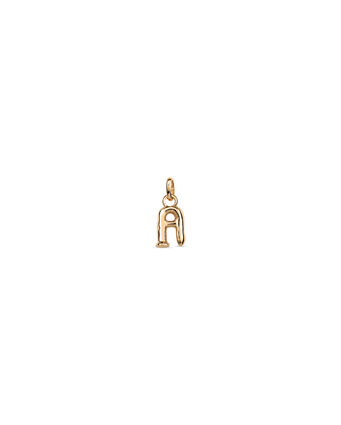 18K gold-plated charm with small letter A